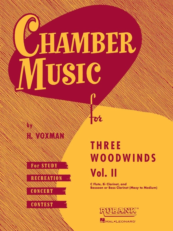 Chamber Music For 3 Woodwind - Volume 2 Book (Flute/Bassoon/Clarinet)