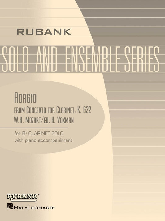 Adagio From Concerto K 622 Cla/Pno Arr Voxman