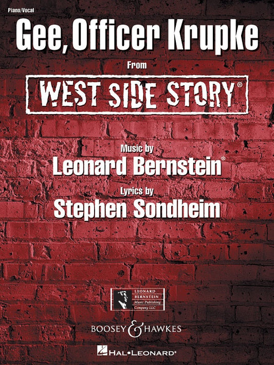 West Side Story - Gee, Officer Krupke Piano and Vocal Book