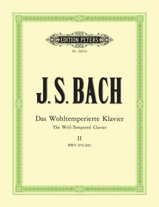 J.S Bach - The Well-Tempered Clavier Volume 2 Urtext Book (24 Preludes And Fugues)