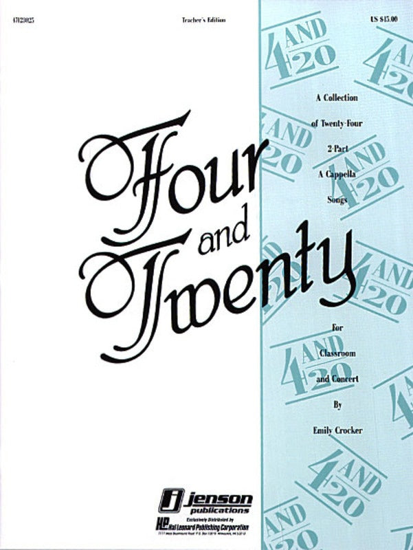 Four And Twenty Teachers Edition Book - A Choral Series