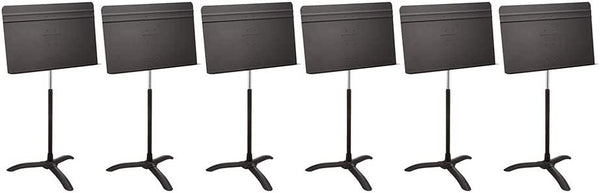 Manhasset Symphony Concertino Short Shaft Music Stand with ABS Desk in Black - Box of 6 Stands