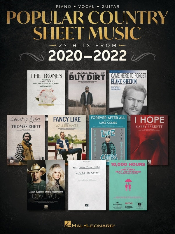 Popular Country Sheet Music 27 Hits From 2020-2022 Pvg