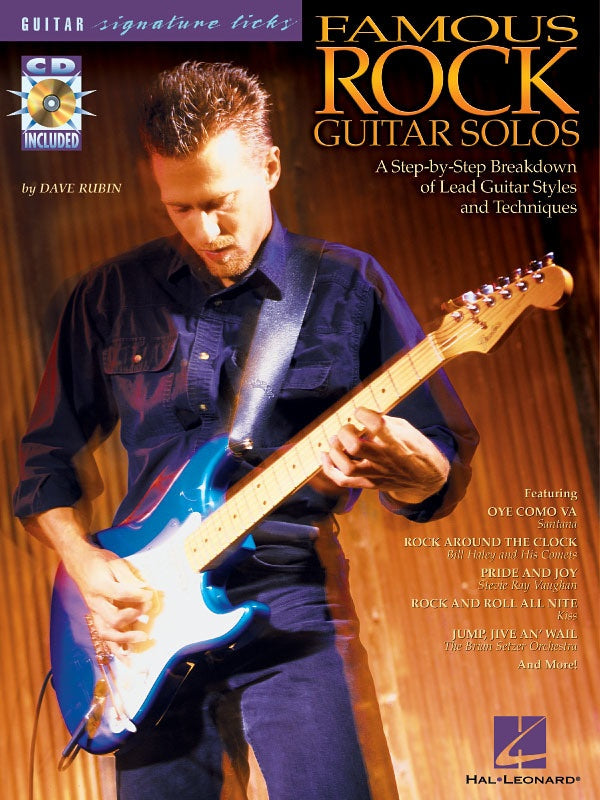 Famous Rock Guitar Solos Sig Licks Bk/Cd