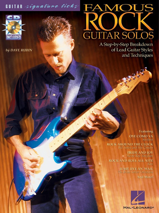 Famous Rock Guitar Solos Sig Licks Bk/Cd