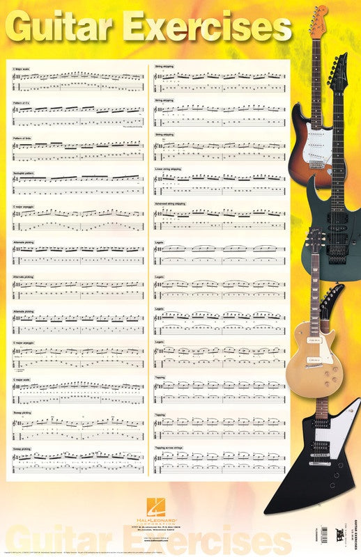 Guitar Exercises Poster - Music2u