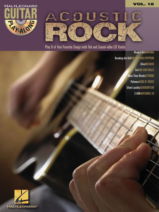 Acoustic Rock Guitar Play Along V18 Bk/Cd