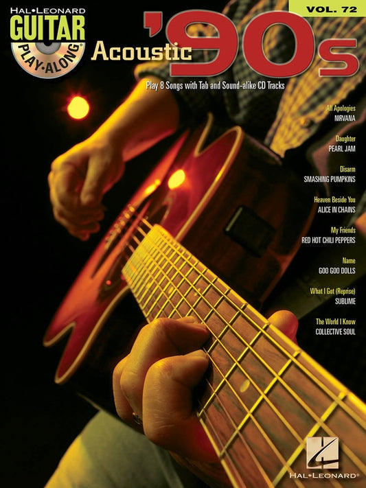 Acoustic 90S Guitar Play Along V72 Bk/Cd Gtr