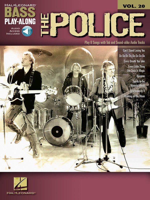 The Police Bass Playalong V20 Bk/Ola