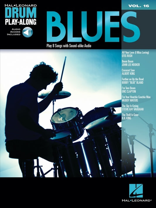 Blues Drum Playalong V16 Bk/Ola