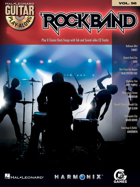 Rock Band Gtr Play Along V98 Bk/Cd