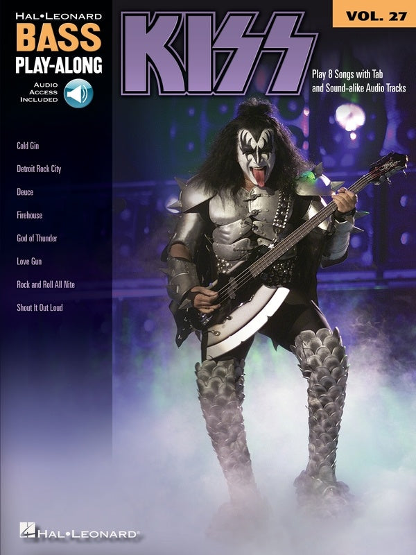 Kiss Bass Playalong V27 Bk/Ola