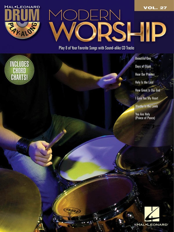 Modern Worship Drum Play Along Volume 27 Book/Ola