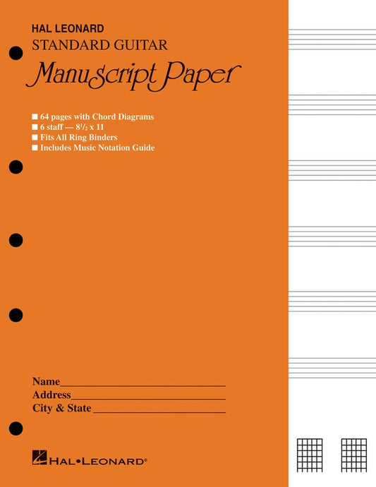 Guitar Manuscript Bk 64Pg Chord Diagram