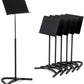 Manhasset Harmony Music Stand with Aluminium Desk in Black - Box of 6 Stands