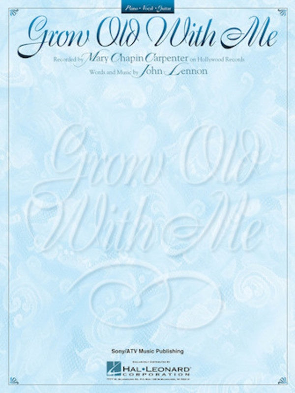 John Lennon - Grow Old With Me Low Voice/Piano Sheet Music