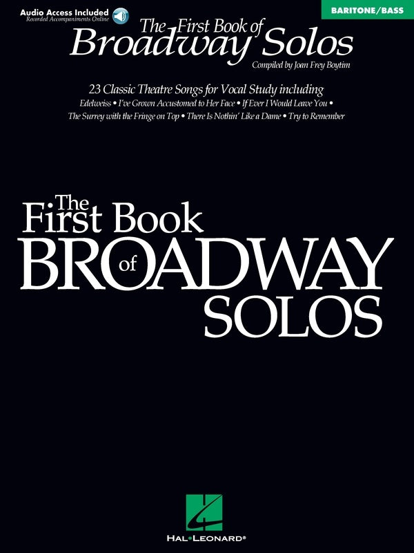 First Book Of Broadway Solos Baritone/Bass Bk/Ola
