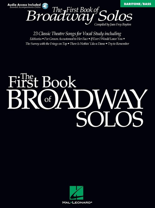 First Book Of Broadway Solos Baritone/Bass Bk/Ola