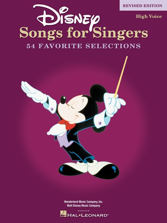 Disney Songs For Singers High Voice Revised Edition Book