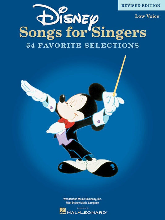 Disney Songs For Singers Low Voice Revised Edition Book