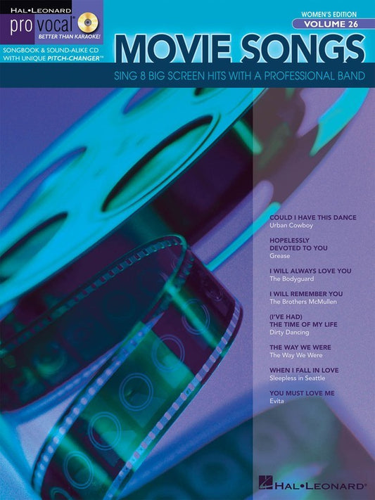 Movie Songs Pro Vocal Womens V26 Bk/Cd
