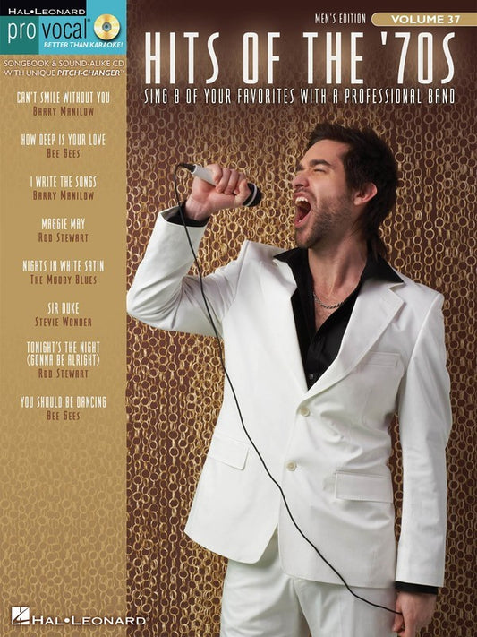Hits Of The 70S Pro Vocal Mens V37 Bk/Cd