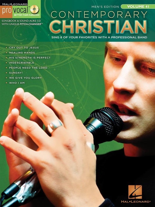 Contemporary Christian Pro Vocal Men Volume 41 Book/Cd