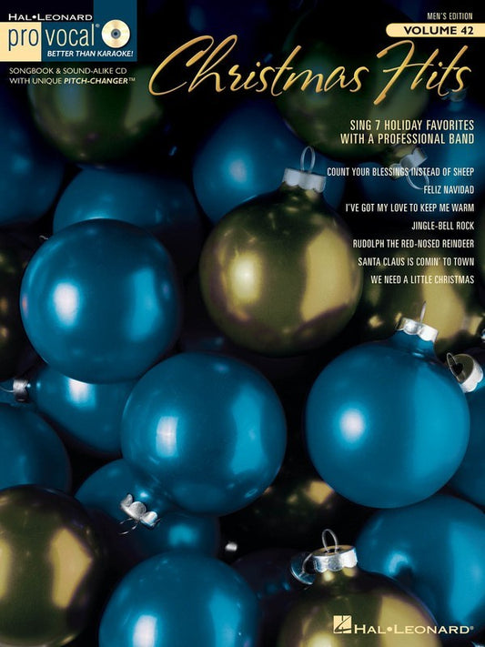 Christmas Hits Pro Vocal Mens Edition Volume 42 Book/Cd
