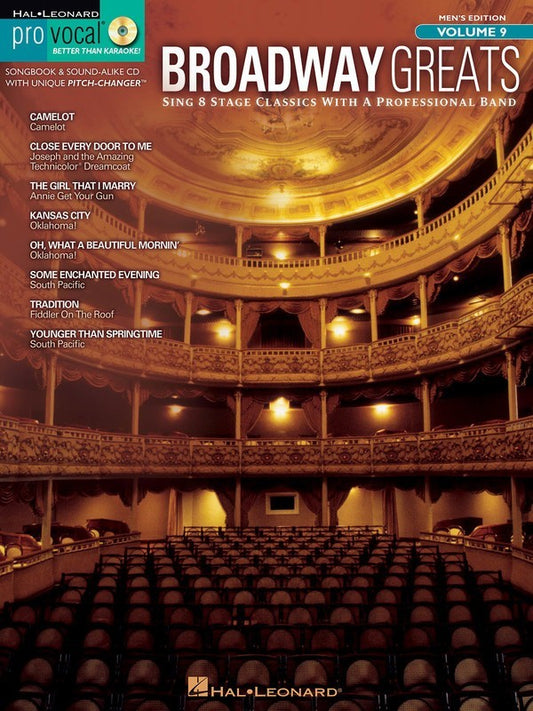 Broadway Greats Pro Vocal Mens Edition Vol9 Book/Cd