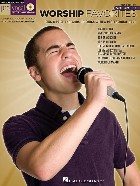 Worship Favorites Pro Vocal Mens V53 Bk/Cd