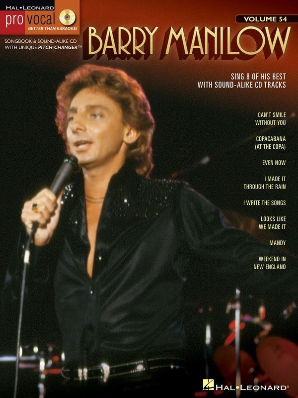 Barry Manilow-  Pro Vocal Mens Edition Volume 54 Book/Cd