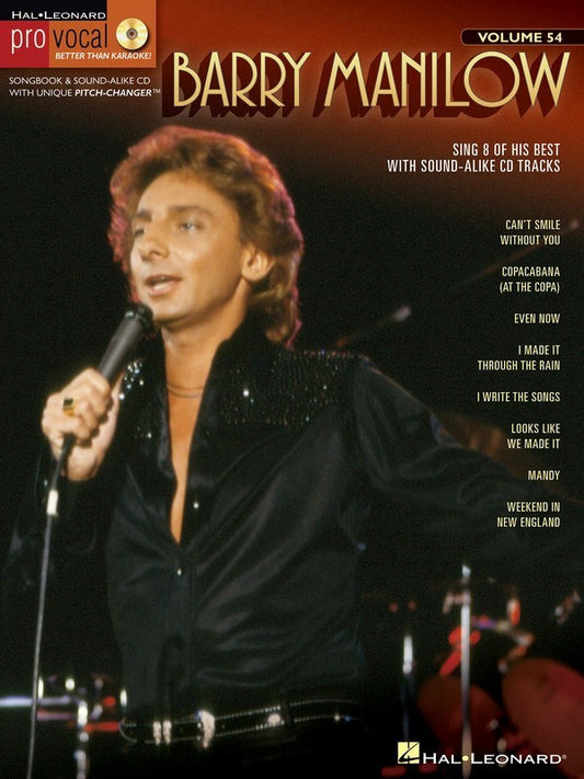 Barry Manilow-  Pro Vocal Mens Edition Volume 54 Book/Cd