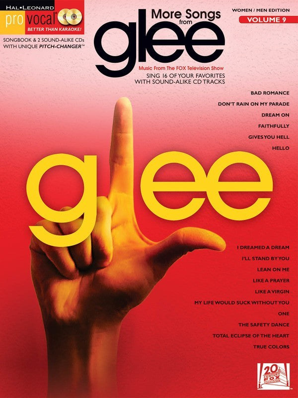 More Songs Glee Pro Vocal Men & Wom V9 Bk/2Cd