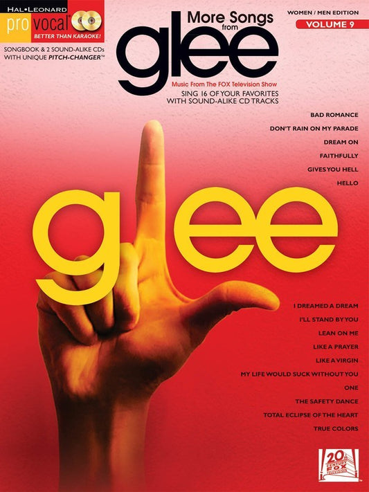 More Songs Glee Pro Vocal Men & Wom V9 Bk/2Cd