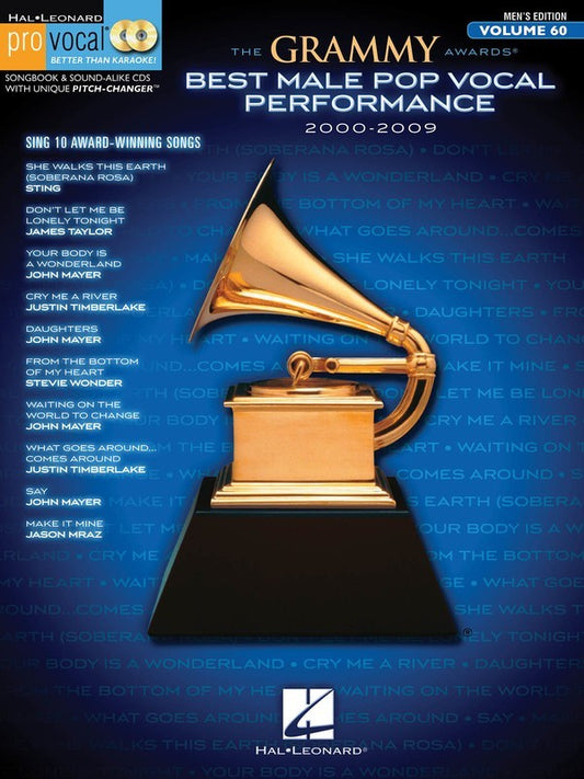 Grammy Awards Male Pop 00-09 Pro Vocal V60 Bk/Cd