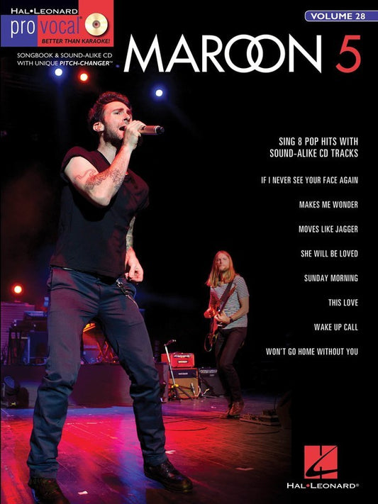 Maroon 5 Pro Vocal Bk/Cd V28 Mens Edition