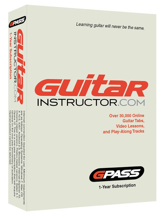 Guitarinstructor.Com Gpass 1 Year Subscription