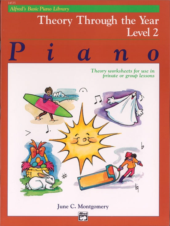 Alfred's Basic Piano Library - Theory Through The Year Level 2 Book