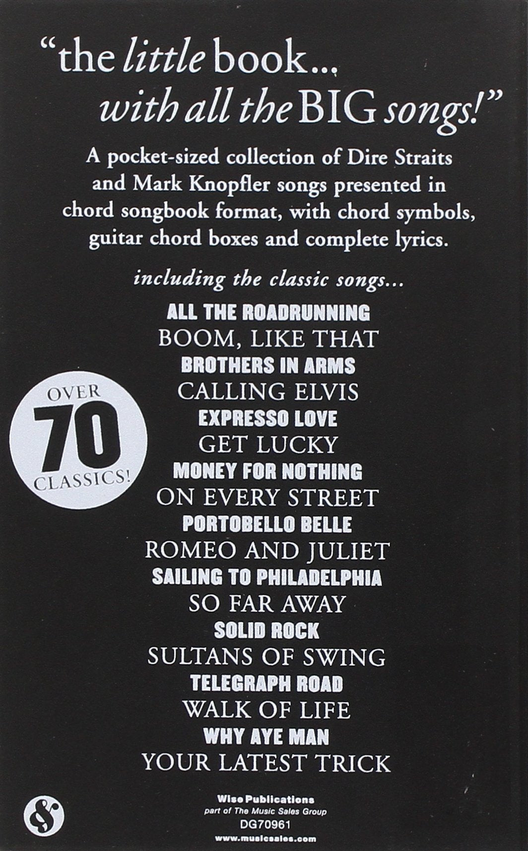 The Little Black Book Of Dire Straits/Mark Knopfler For Guitar - 70 Songs