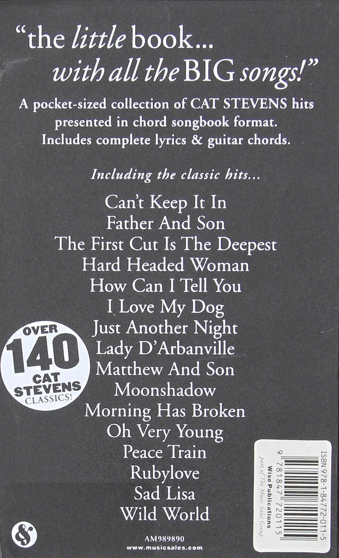 The Little Black Book Of Cat Stevens For Guitar - 140 Songs