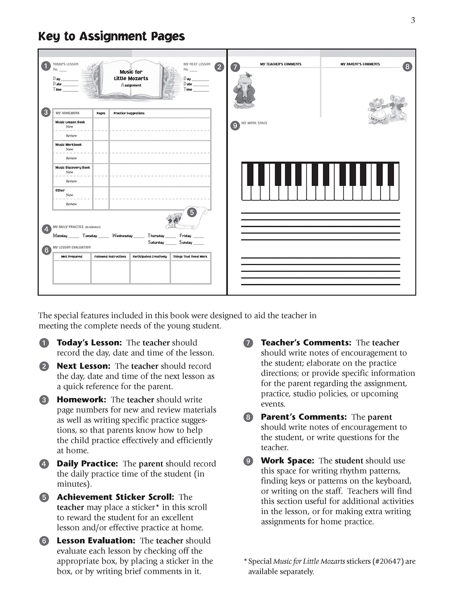Alfred's Music For Little Mozarts - Lesson Assignment Book
