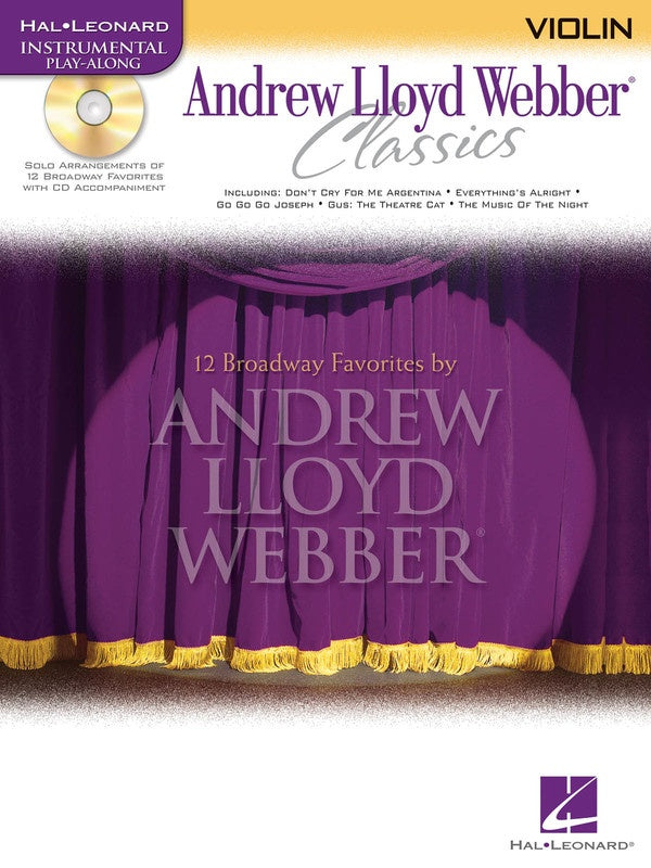 Andrew Lloyd Webber Classics - Violin Play Along Book/Cd