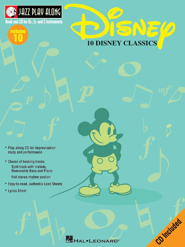 Disney Jazz Play Along Volume 10 Book/Cd