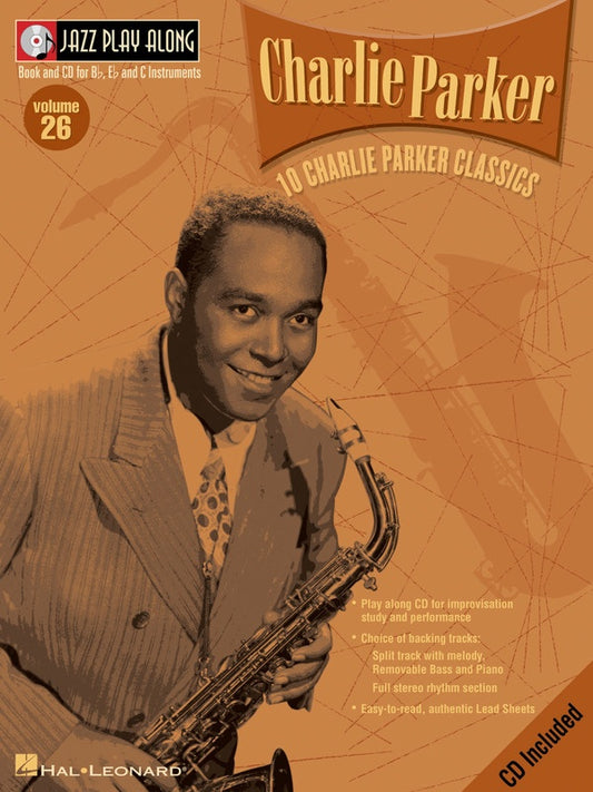 Charlie Parker - Jazz Play Along Volume 26 Book/Cd