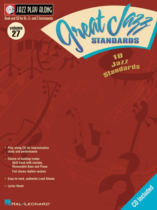 Great Jazz Standards Jazz Play Along Volume 27 Book/Cd