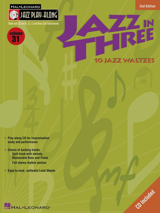 Jazz In Three - Jazz Play Along Volume 31 Book/Cd