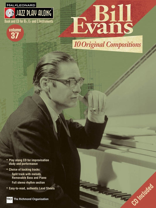 Bill Evans - Jazz Play Along Volume 37 Book/Cd