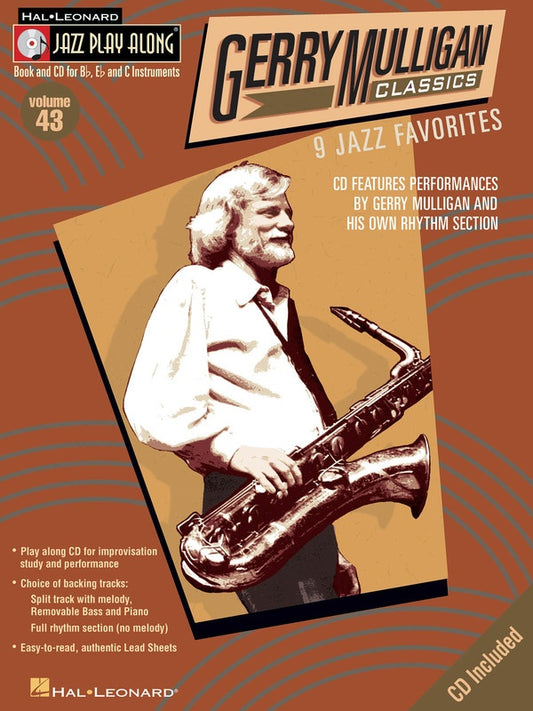 Gerry Mulligan Classics - Jazz Play Along Volume 43 Book