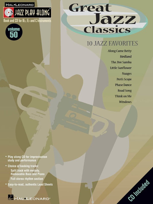 Great Jazz Classics - Jazz Play Along Volume 50 Book/Cd