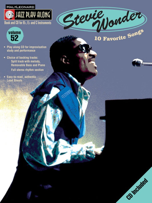 Stevie Wonder Jazz Play Along Volume 52 Book/Cd